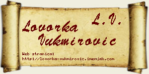 Lovorka Vukmirović vizit kartica